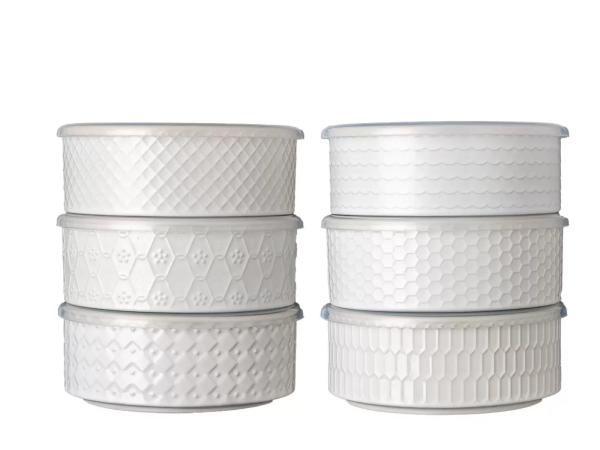 Signature Housewares schaal met deksel set 6-delig keramiek