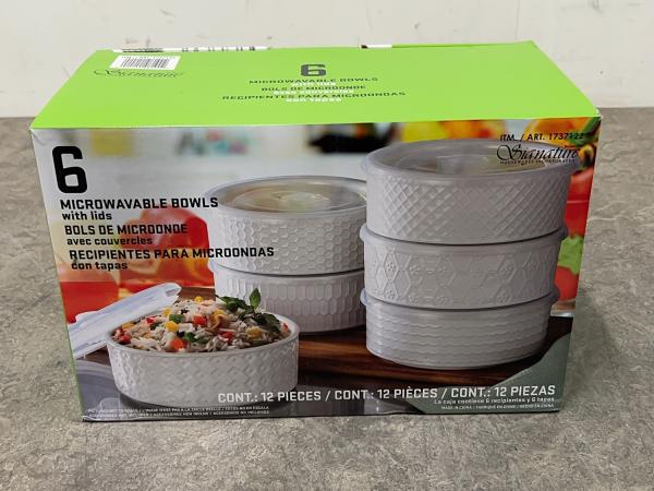 Signature Housewares schaal met deksel set 6-delig keramiek