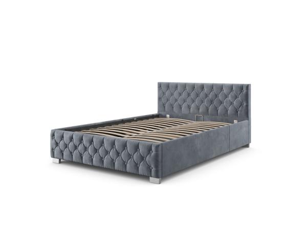 Gestoffeerd Bed Nizza - 140 x 200 cm - Grijs