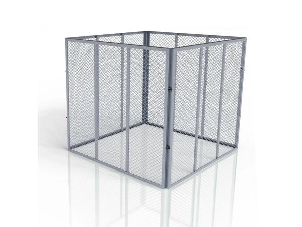 Metalen compostbak - Tuinafval - 450L - Zilver