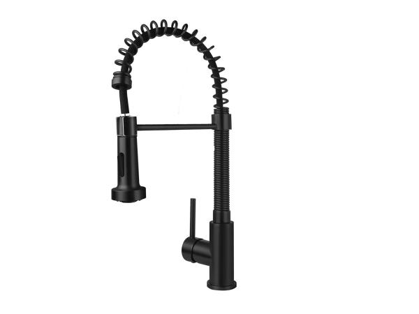 Keukenkranen Met Uittrekbare Sproeikop Mat Zwart