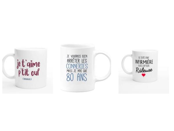 3x Grappige mok (Franse taal)