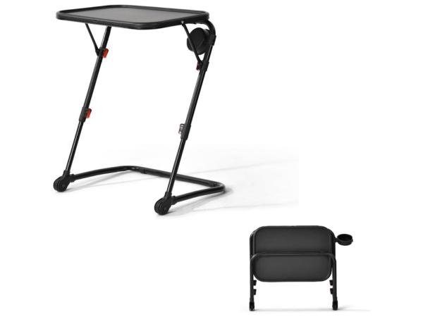 FurnitureR Draagbare opvouwbare bijzettafel met bekerhouder