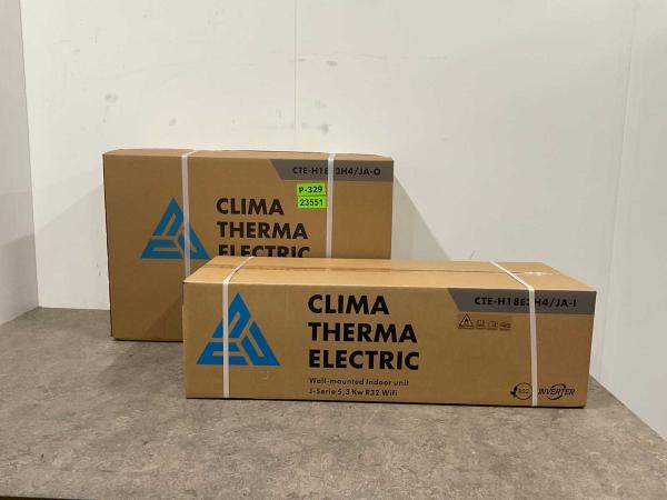 2x Airco split 5,3kW met wifi 18.000 BTU tot 55m²