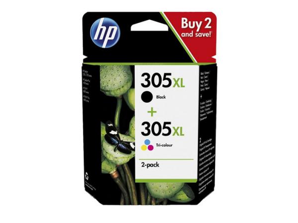 HP 305XL dubbelpak zwart en kleur hoge capaciteit