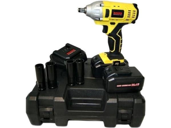 Boxer Accu Slagmoersleutel 4 Maten Dopsleutels- 2 Accu 24V	