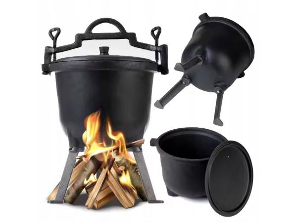 Gietijzeren Hongaarse Jachttafelketel –15 Liter - 23 KG