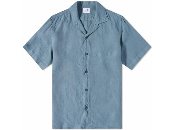 NN07 Linnen overhemd maat S dust blue