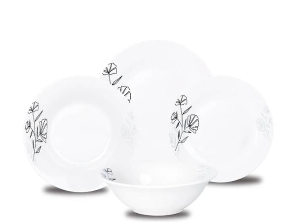 HomeLux 24-Delige Serviesset - Porselein - Met Opdruk