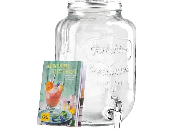 2x Glazen Drankendispenser met Tap - 8L