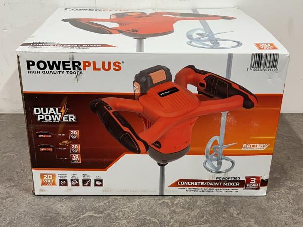 Powerplus beton- en verfmenger Dual Power POWDP7080