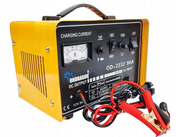 Krachtige Auto Acculader met Startfunctie 12/24V – 90A