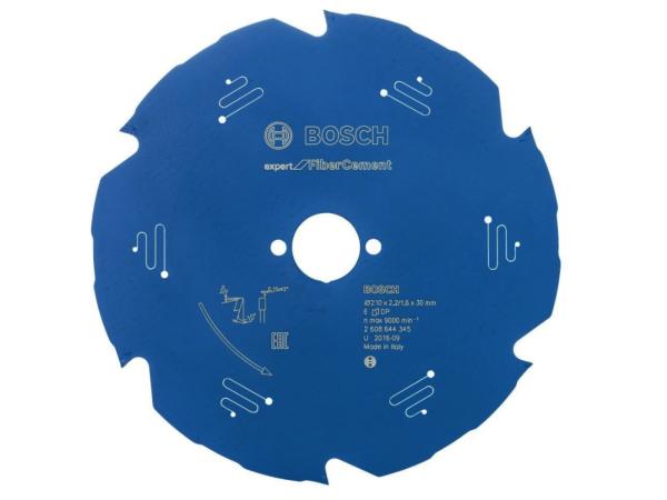 Bosch cirkelzaagblad ø210mm 6T Expert for Fibre Cement