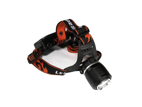 Hoofd ledlamp met USB lader en 220 lader Lithium batterijen 