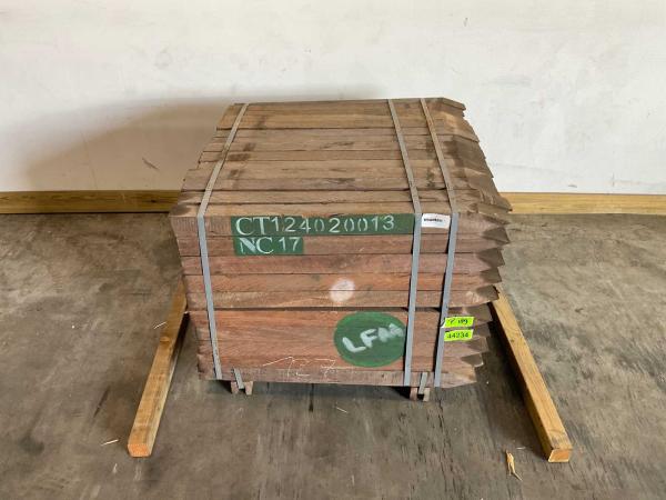 200x Azobé hardhouten tuinpaal gepunt 100x7x7 cm