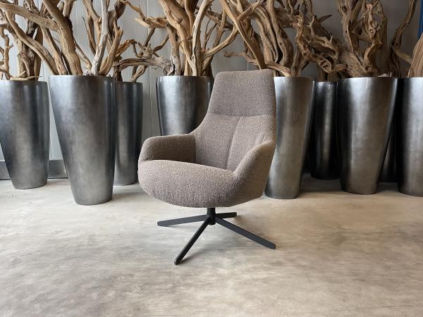 Fauteuil Cone -Draaibaar- Boucle - brown