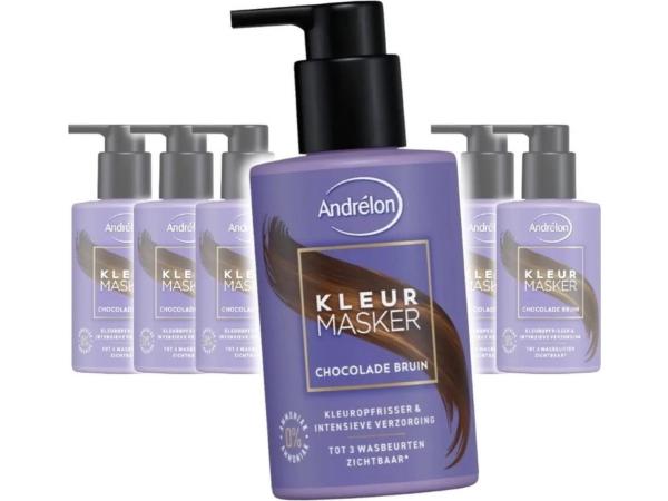 Andrélon Kleurmasker Chocolade bruin 6-pack