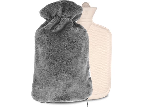 Kruik met Hoes en Ritssluiting - Warmwaterkruik - Extra zacht - 2 Liter - Tot 6 uur lang warm - Kruiken