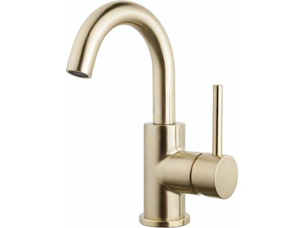  Laag Wastafelkraan DRAAIBAAR UITLOOP Geborsteld Messing