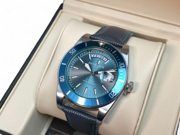 Zeldzame Jacob Zech Athena Blauwe Horloge MSRP €400
