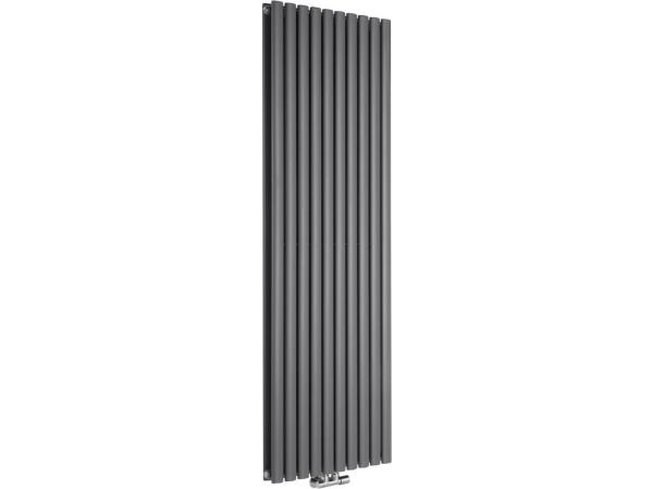  Designradiator ovaal 1800x354mm 1230 Watt mat zwart