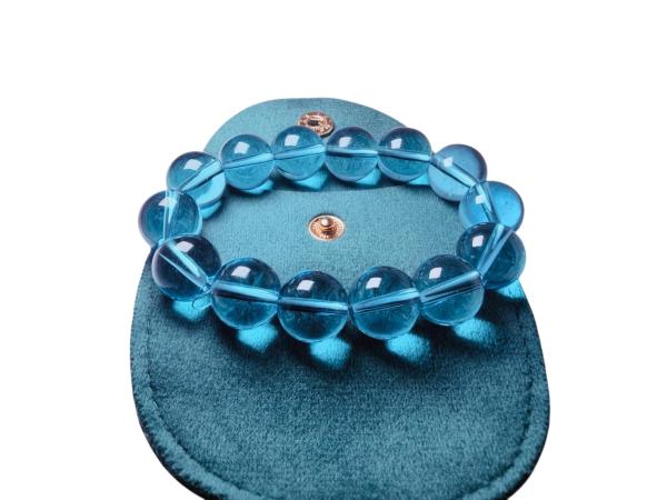 Aquamarijn-Blauwe Kralenarmband