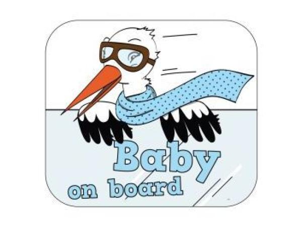 24x Raamsticker Baby on Board Jongen 