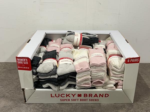 Lucky Brand damessokken 6-pack maat 37-41 (display 30st)