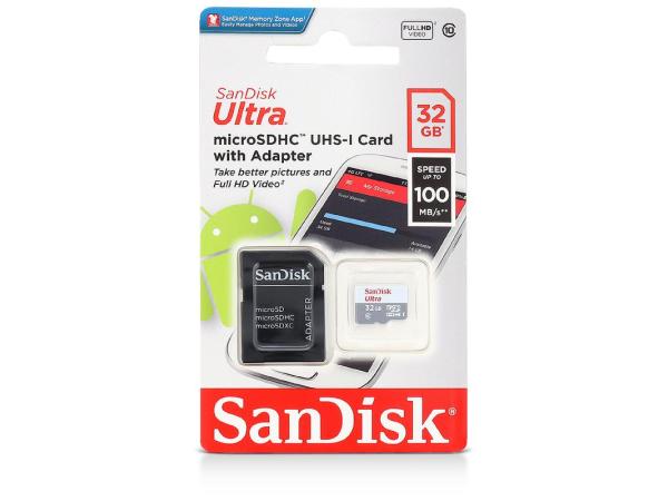2x SanDisk Ultra microSDHC 32GB + Adapter