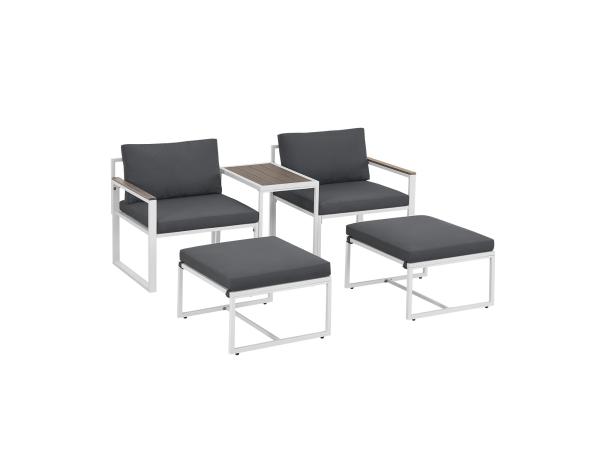 Tuinset / Loungeset Bari - 5-delig - Donkergrijs