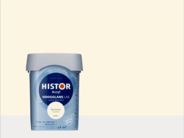 Histor Perfect Finish Lak Acryl Hoogglans Roomwit 0,75L