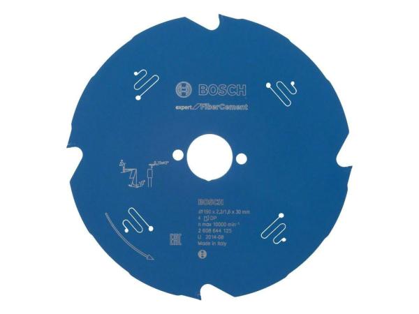 2x Bosch cirkelzaagblad ø190mm 4T Expert for Fiber Cement