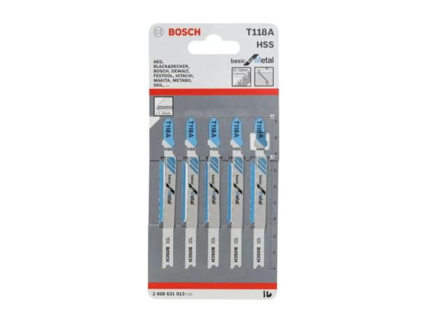 8x Bosch decoupeerzaag 5-pack T118A Basic for Metal