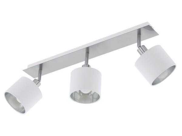 EGLO Valbiano plafondspot 3-lichts wit/nikkel-mat 560x70mm