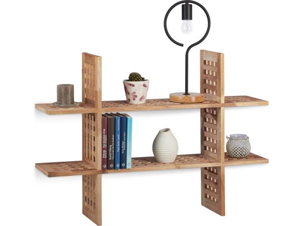 wandrek walnotenhout - 6 vakken