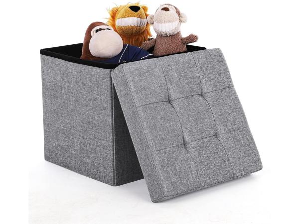 iBella Living poef met opslag grijs