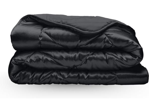 Beautybed Black 240x200 - Satijnen dekbed zonder overtrek