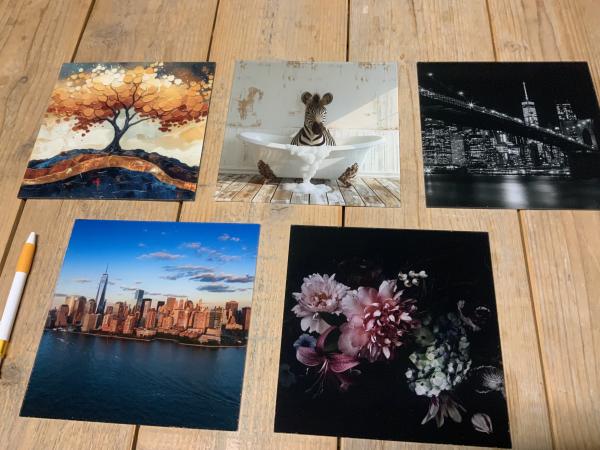 Partij van 12 platen en canvassen 