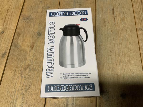 Thermos kan van 2 liter RVS