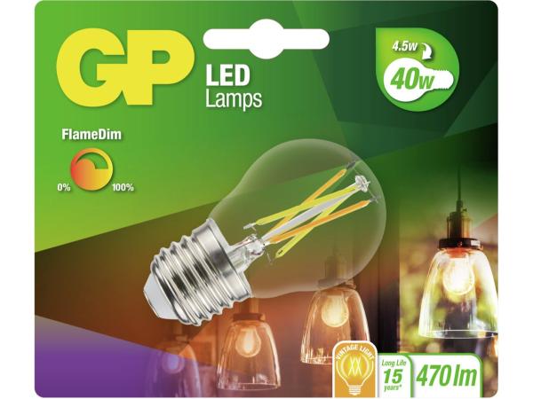 2x GP LED Mini Globe filament 4 W E27 warmwit