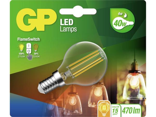 3x GP LED Mini Globe filament 4 W E14 warmwit