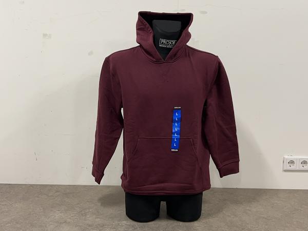 6x Kirkland hoodie fleece maat L bordeauxrood