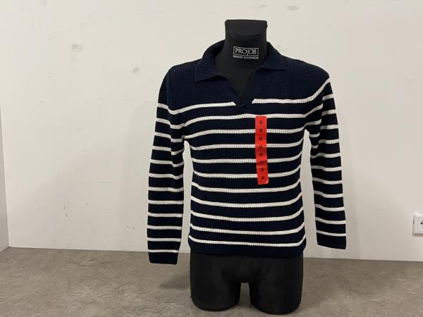 6x Weatherproof Vintage trui maat M gestreept navy