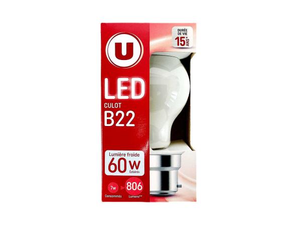 60x U LED-lamp B22 4000K