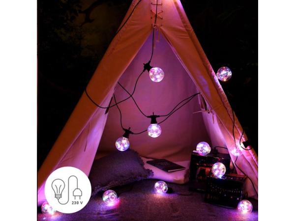 JPro 10 Multicolor LED Lichtsnoer Buiten op Netstroom 11,5 Meter