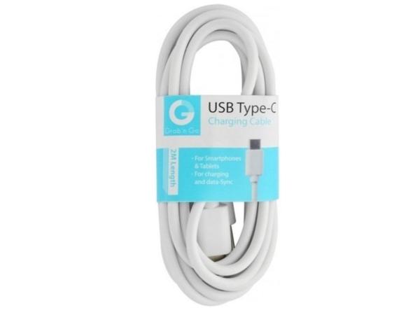 5x GnG USB-C kabel 2m wit