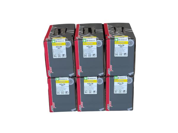 Dynaplus Unischroef verzinkt Torx TX20 4.0X50 - 3000 stuks