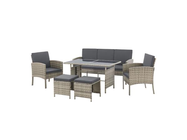 Loungeset / Tuinset Turijn - 7 personen - Polyrotan