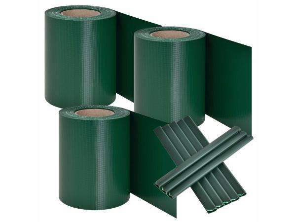 PVC Privacystrips - 3 stuks - 35 meter - Groen