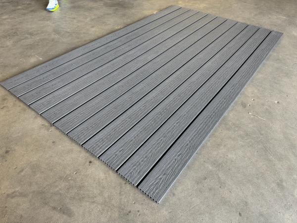 35x Composiet vloer plank grijs 